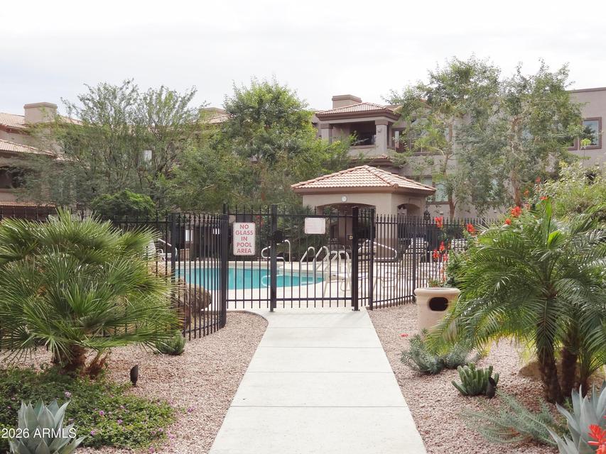 Steps to one of several pools