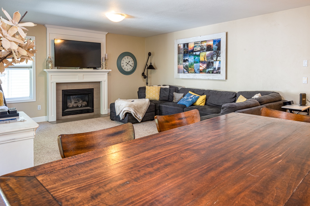 Living room and electric fireplacce