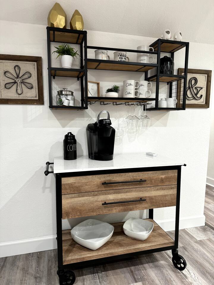 Coffee Bar with additional prep space 