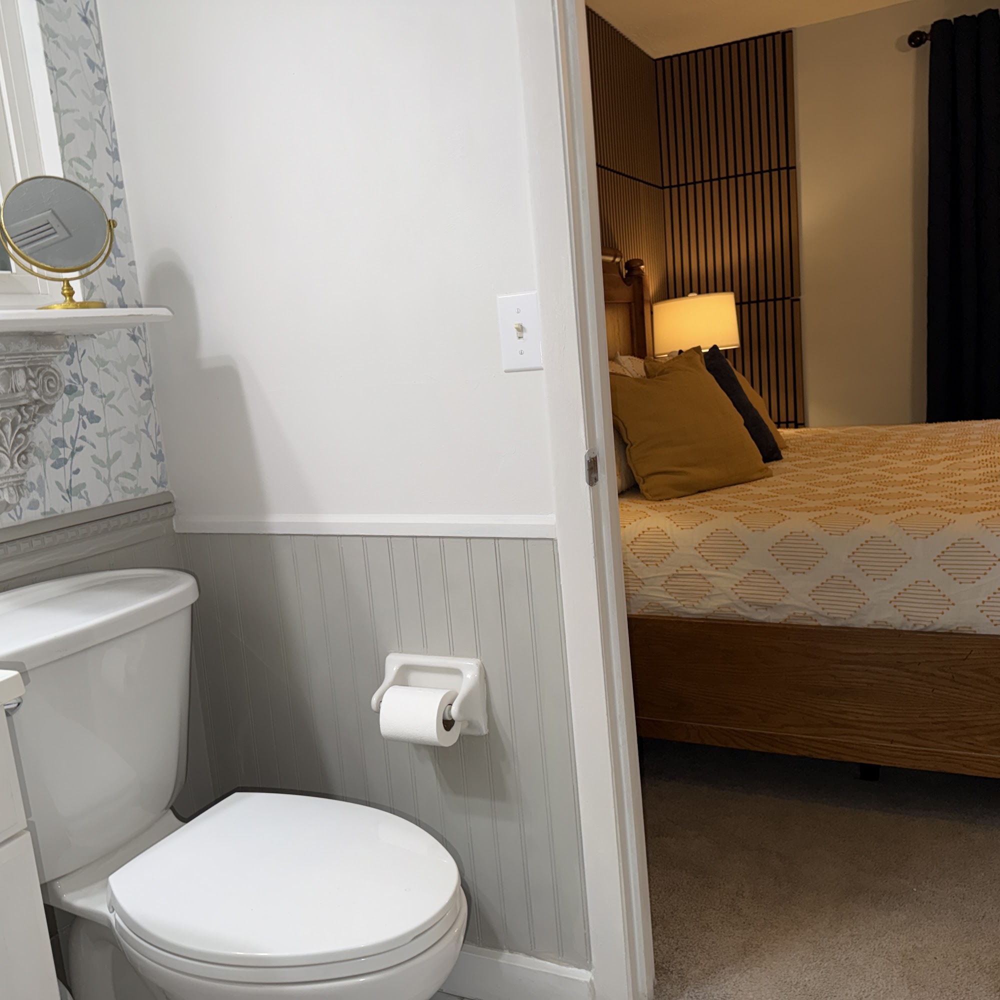 Half bath connected to Bedroom 1 (king)