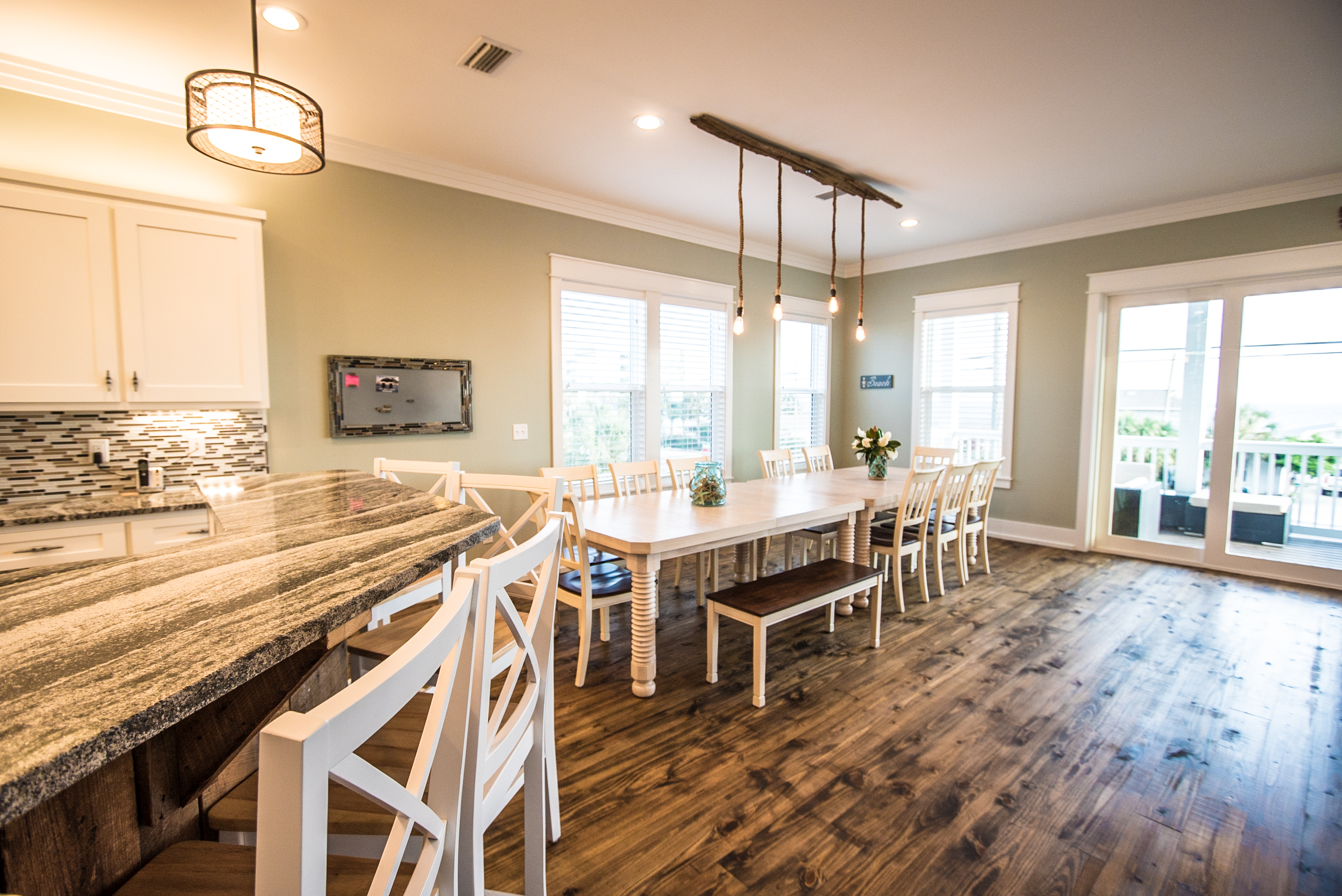 Seating for 21 is perfect for meal time together.