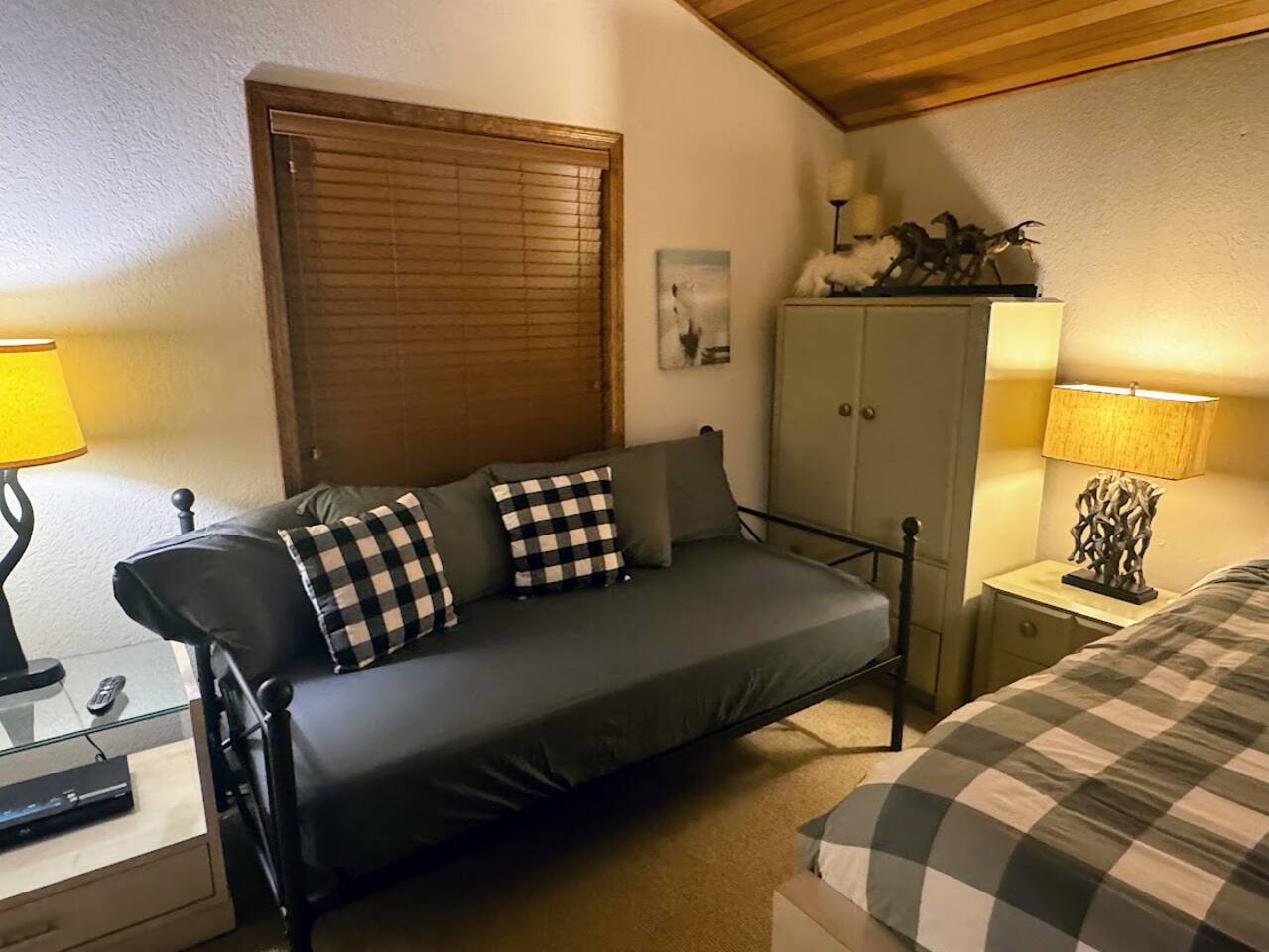 The twin bed that has replaced the futon.
