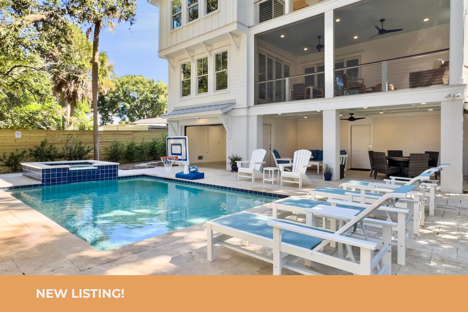 Pool Area Cameron by the Sea | 3203 Cameron Blvd | Isle of Palms, SC | IOP Escapes