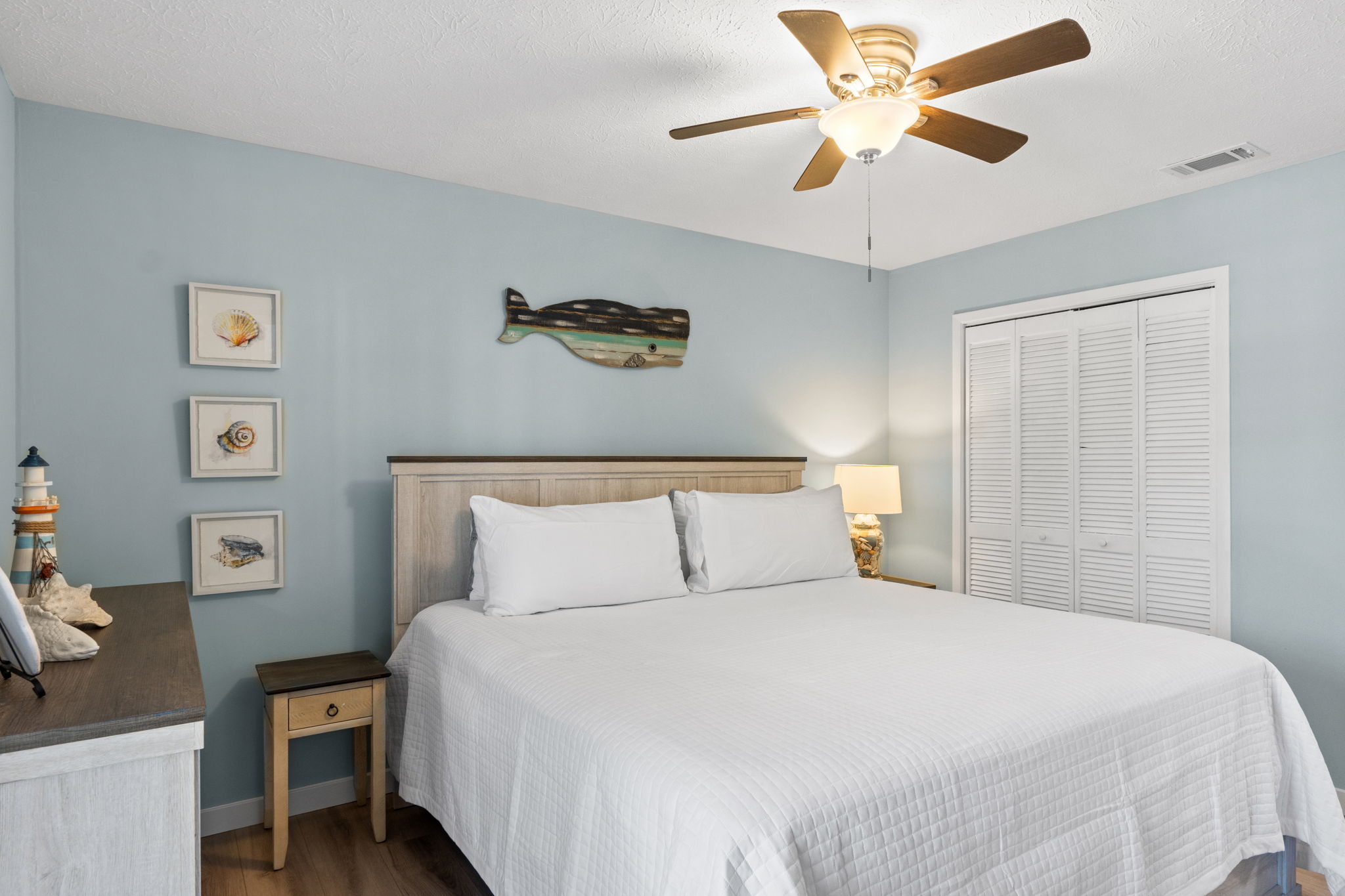 Master Bedroom with King Bed and Balcony Access