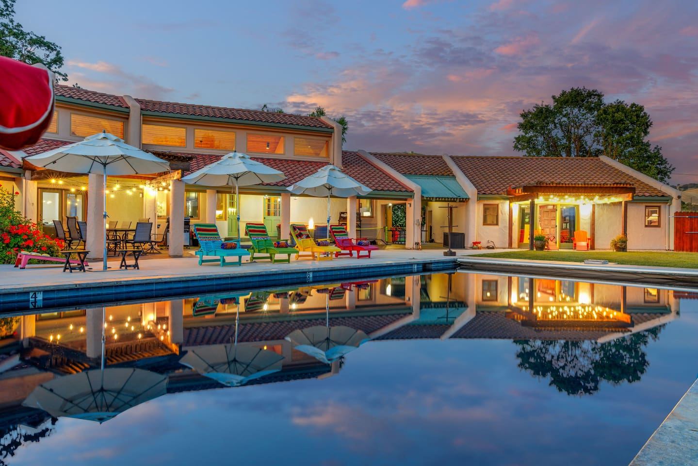 Exterior lighting, pool lights