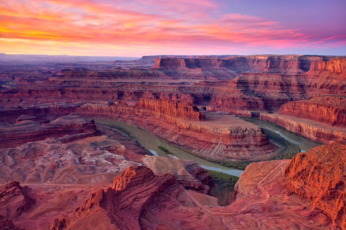 Dead Horse Point State Park at sunset; is only a 40 minute drive away.