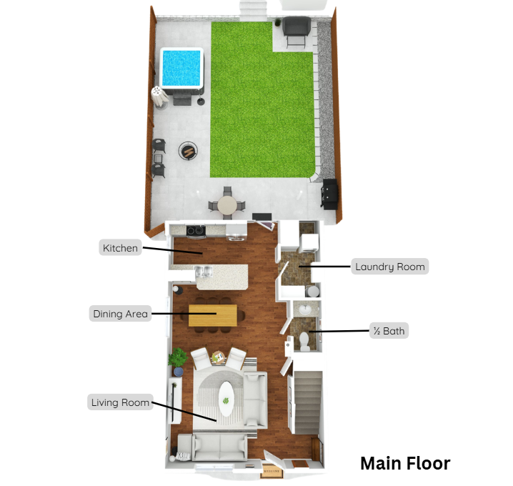 Main Floor - 3D Floor Plan