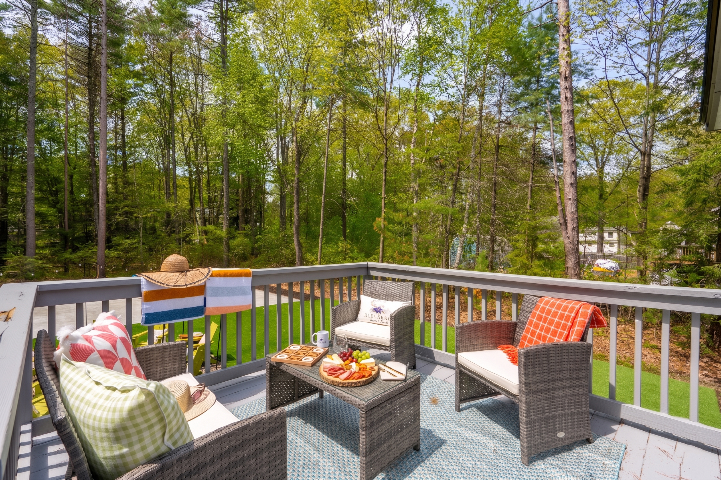 A welcoming outdoor patio seating area designed for comfort and easy gatherings, ideal for enjoying fresh air, conversations, and time spent together.