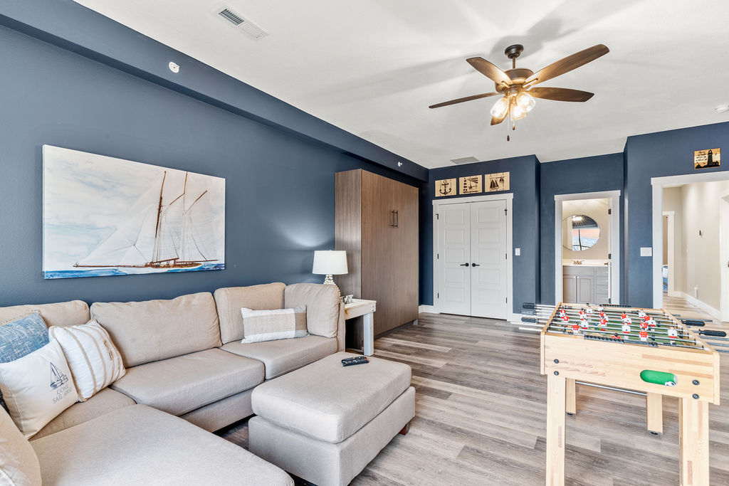 Fooseball and mini upstairs living room!