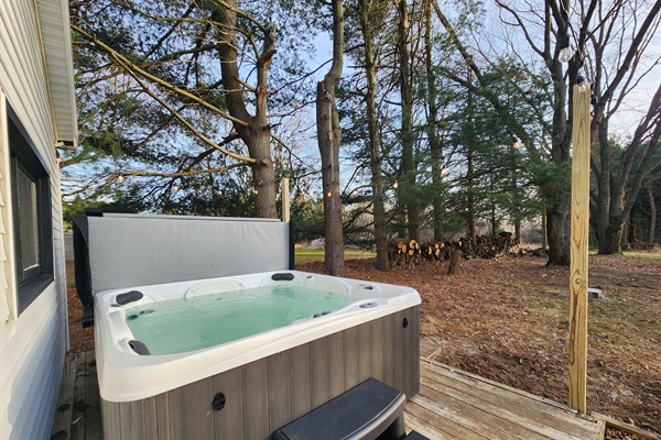 Hot tub with a great view