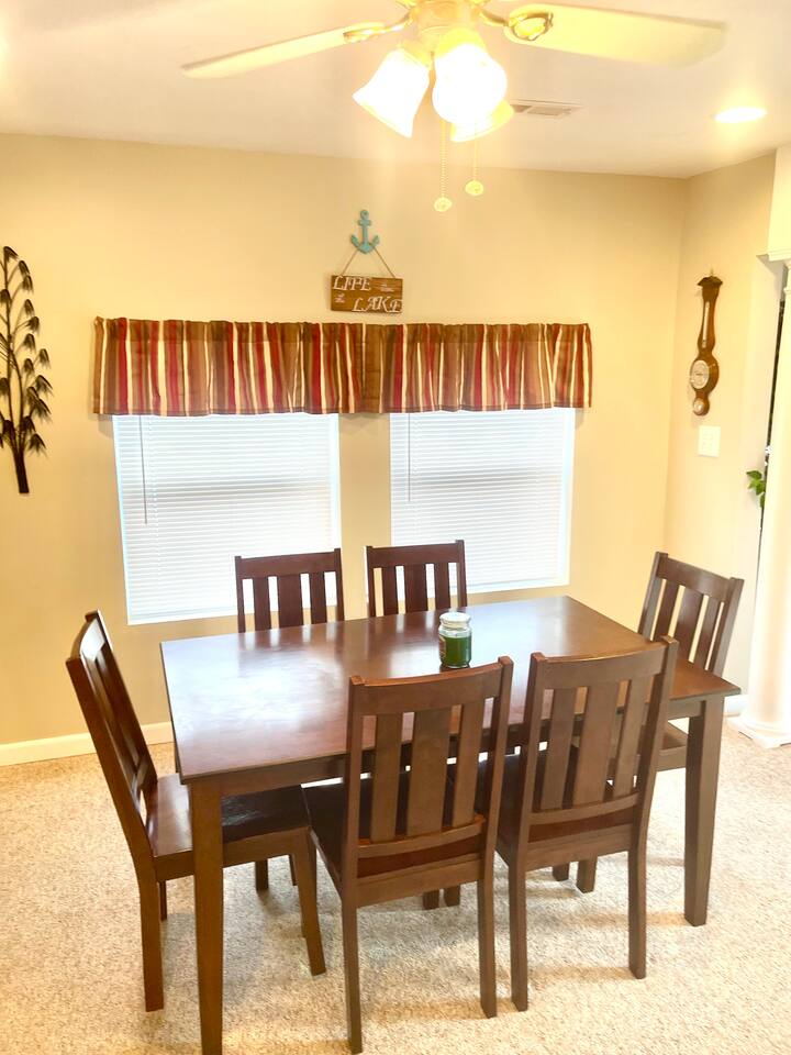 Dining table for 6.