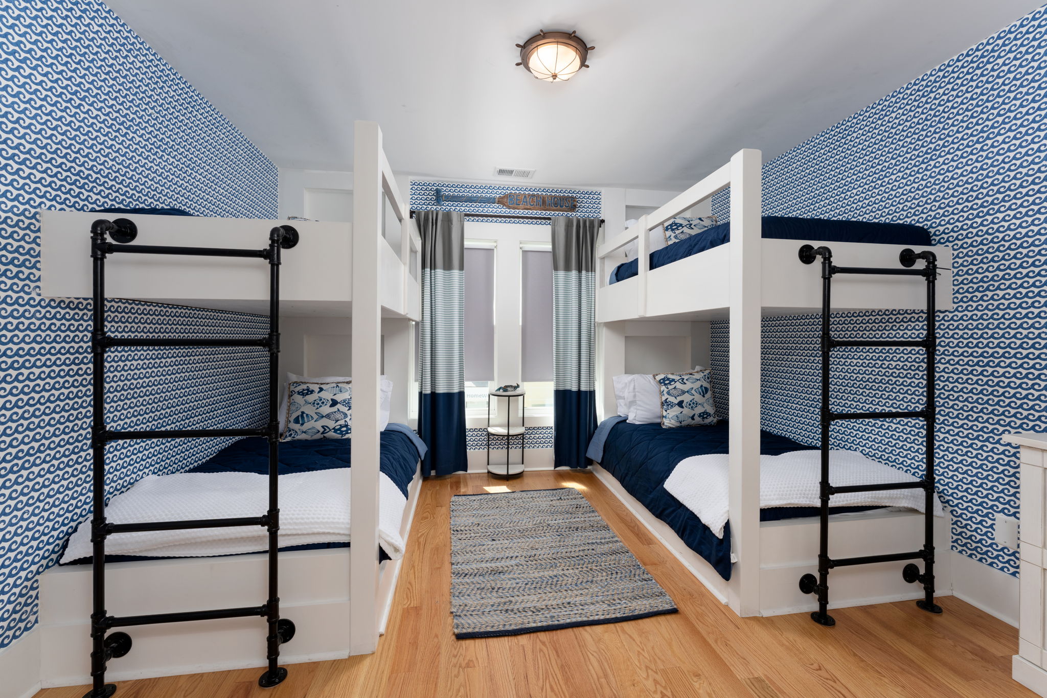 Fun and functional bunk room with built-in beds — great for kids or extra guests.