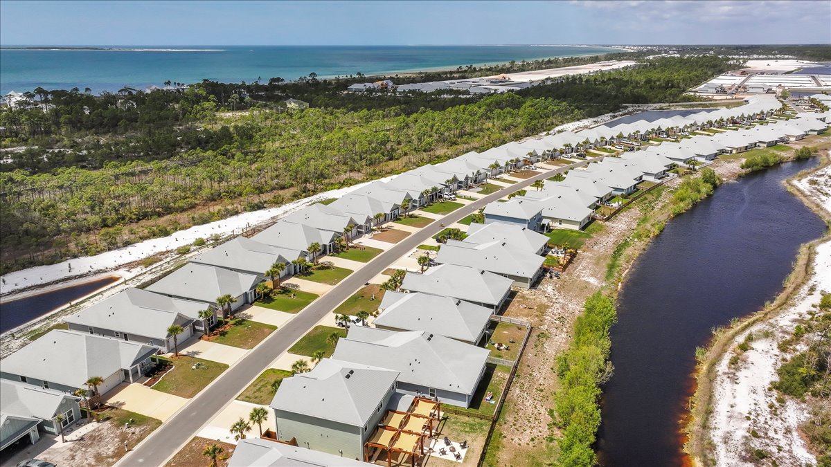 aerial view mins away from the beach

