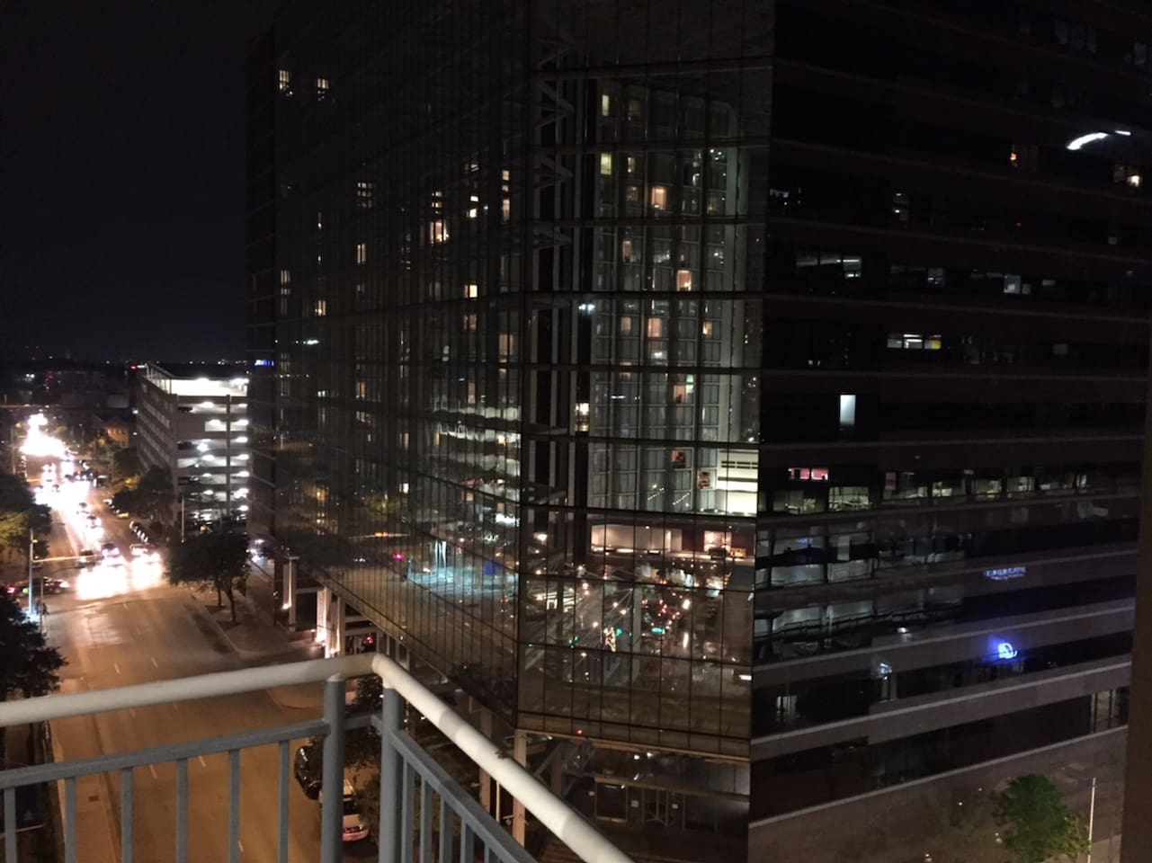 Relax at night enjoying the amazing downtown Austin views.
