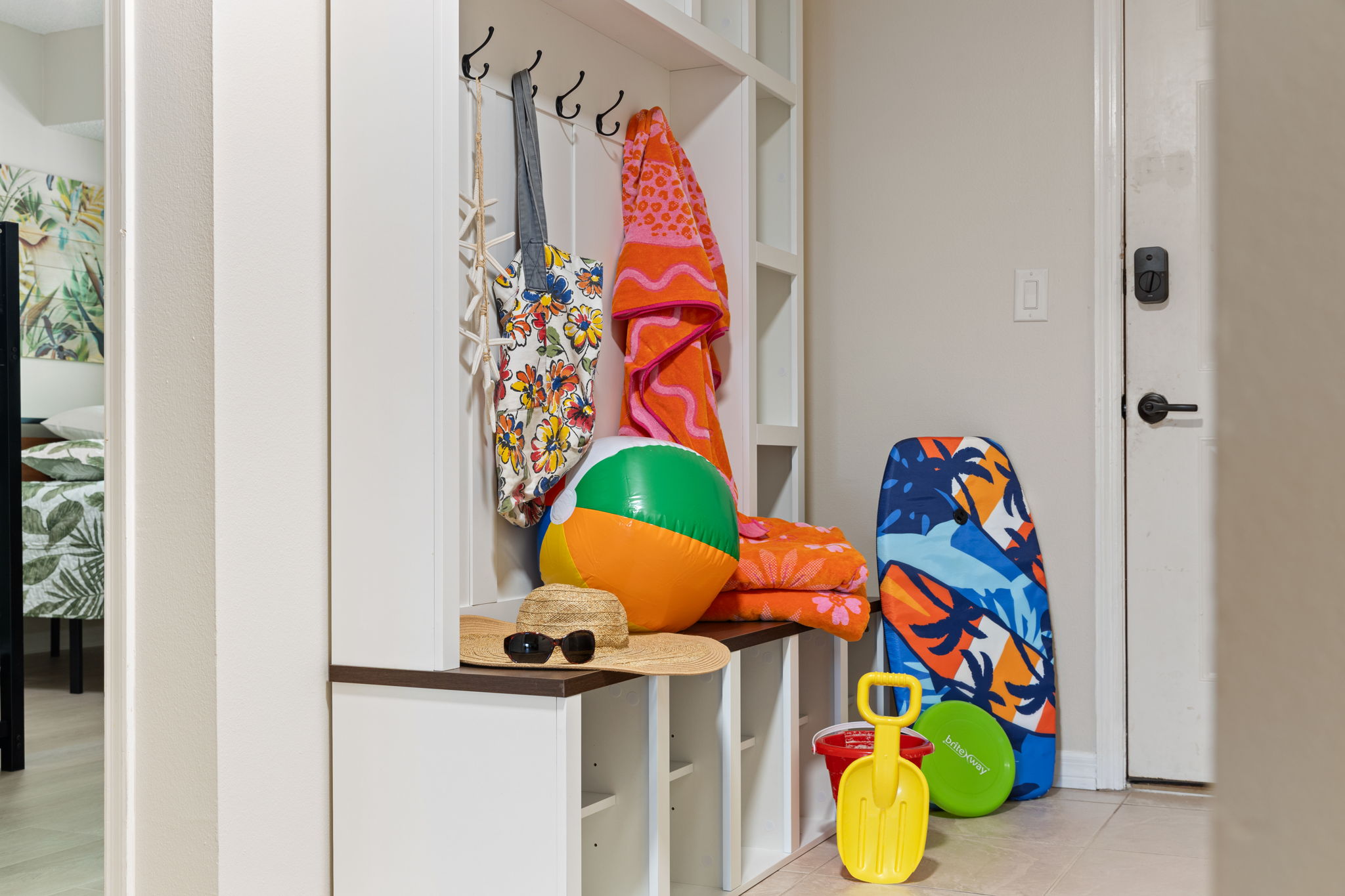 We provide 4 beach chairs, umbrella, and cooler.