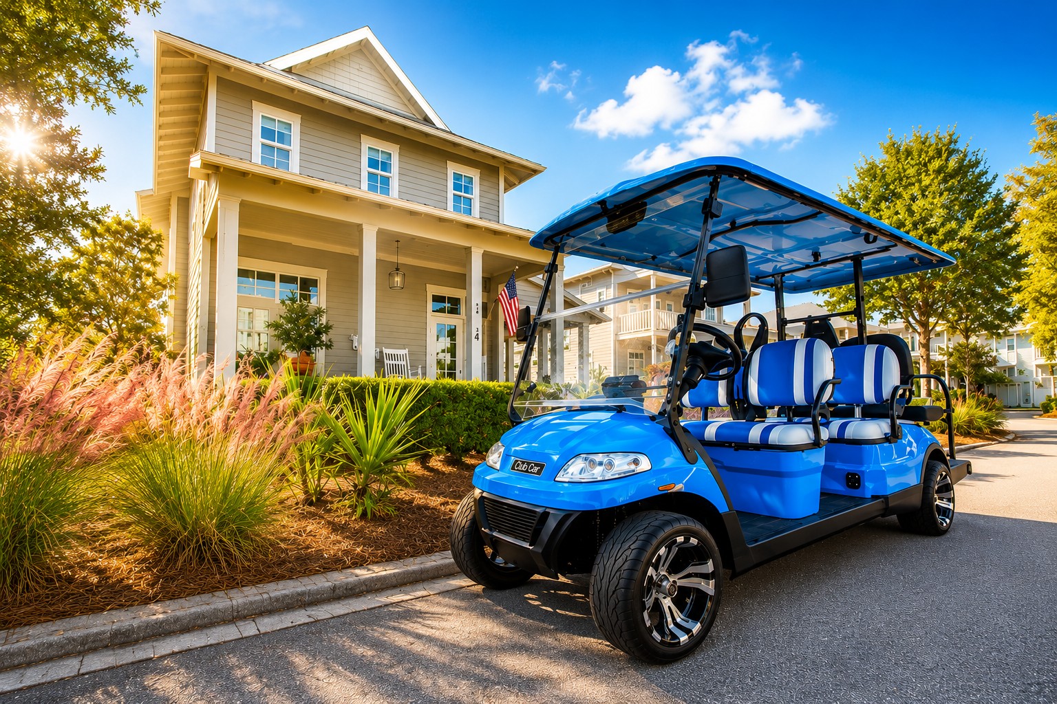 Included Golf Cart for Easy Access to WaterColor and  30A
