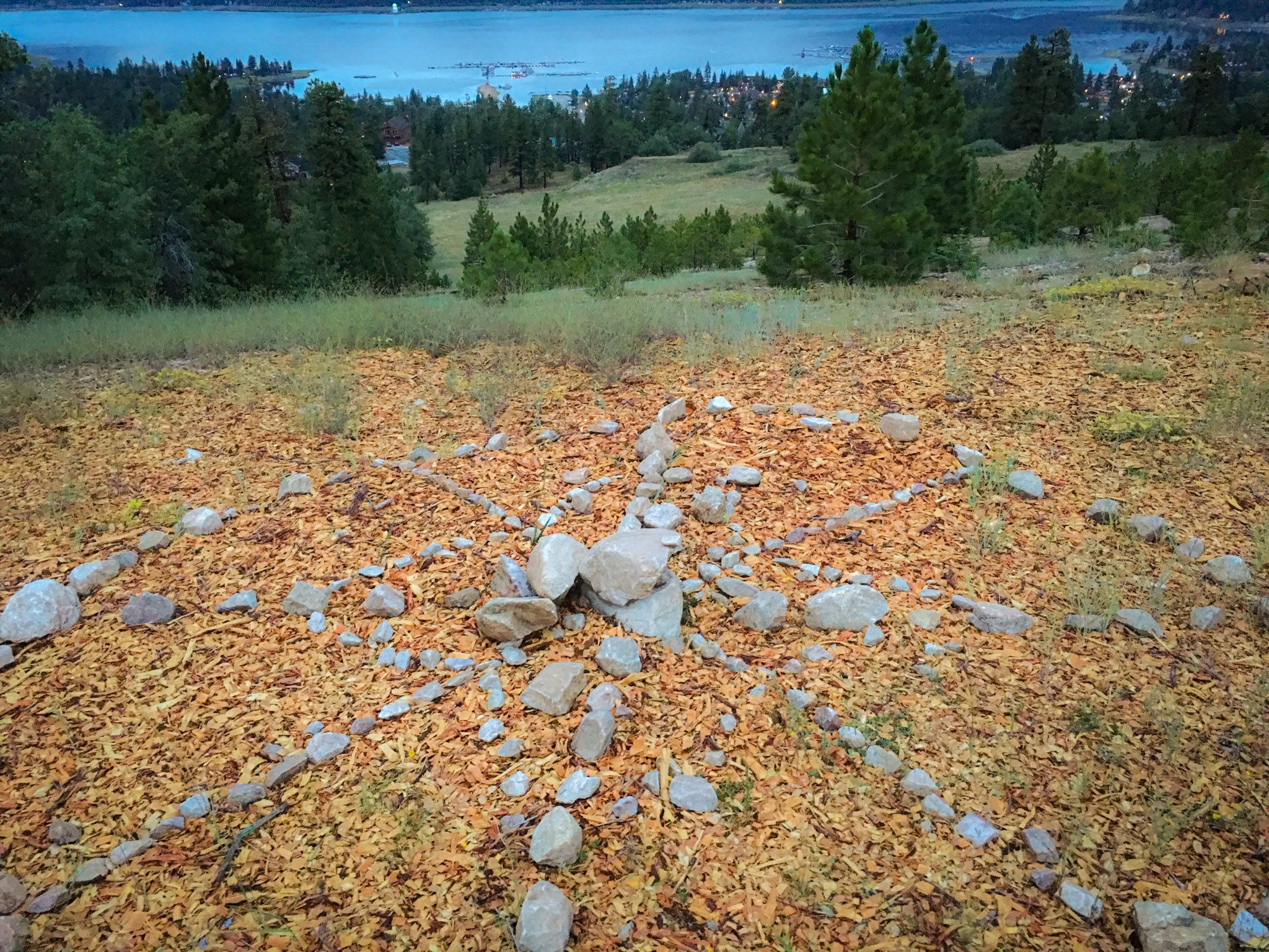 Cool wheel on hiking trail in Big Bear Lake