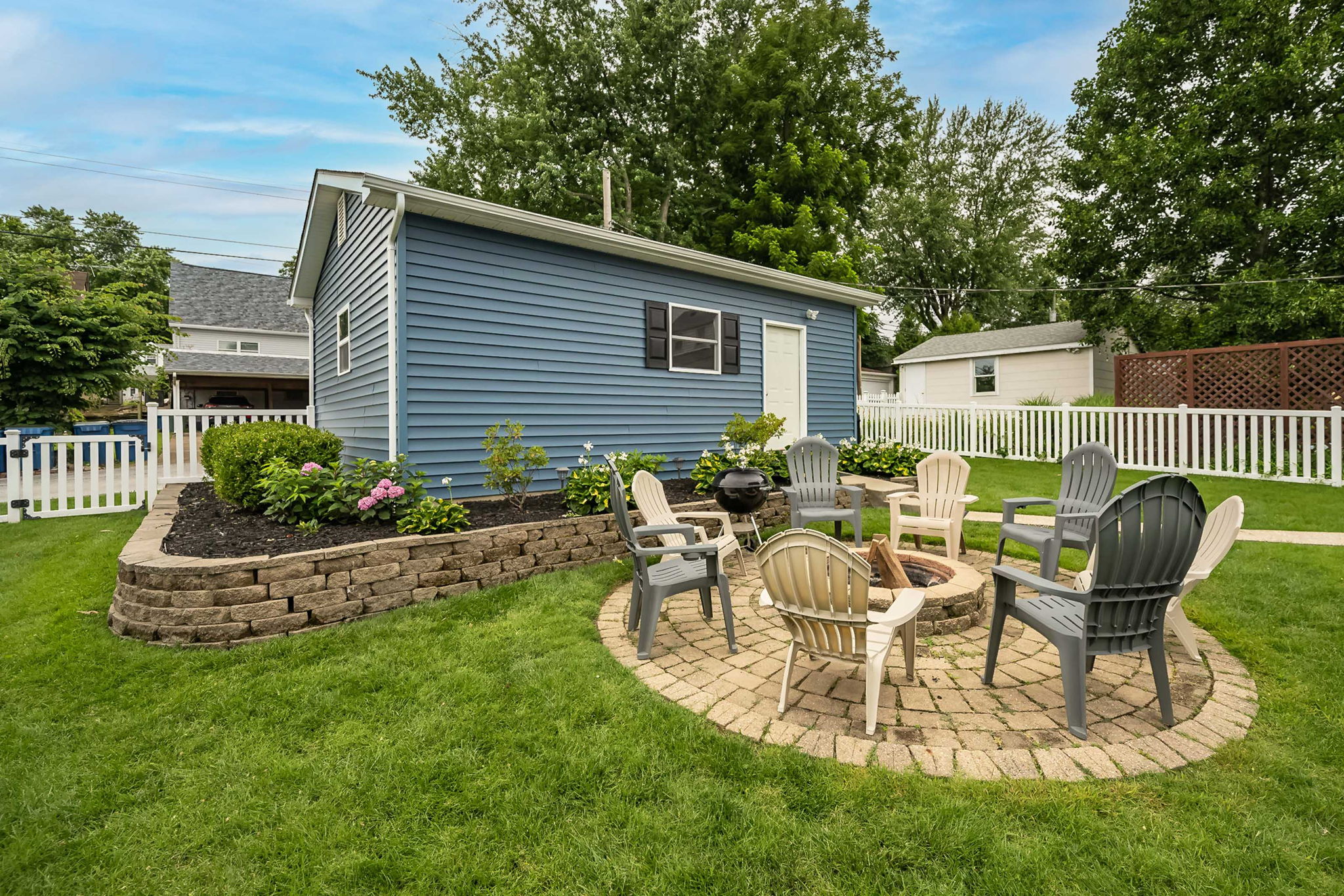 The fully fenced backyard offers plenty of room to relax.