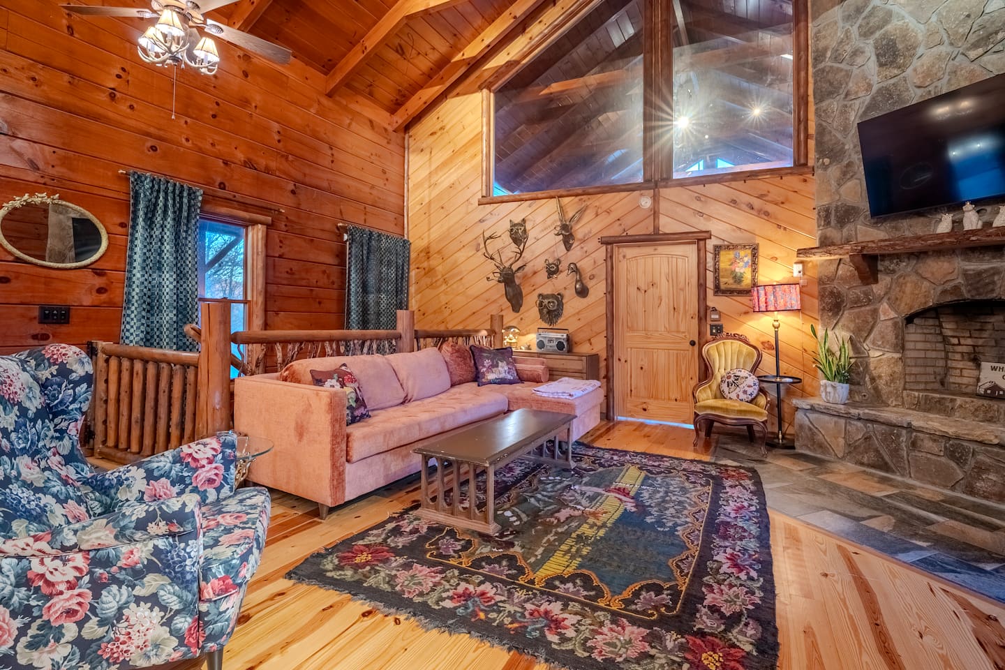 Sleeper sofa in main floor den