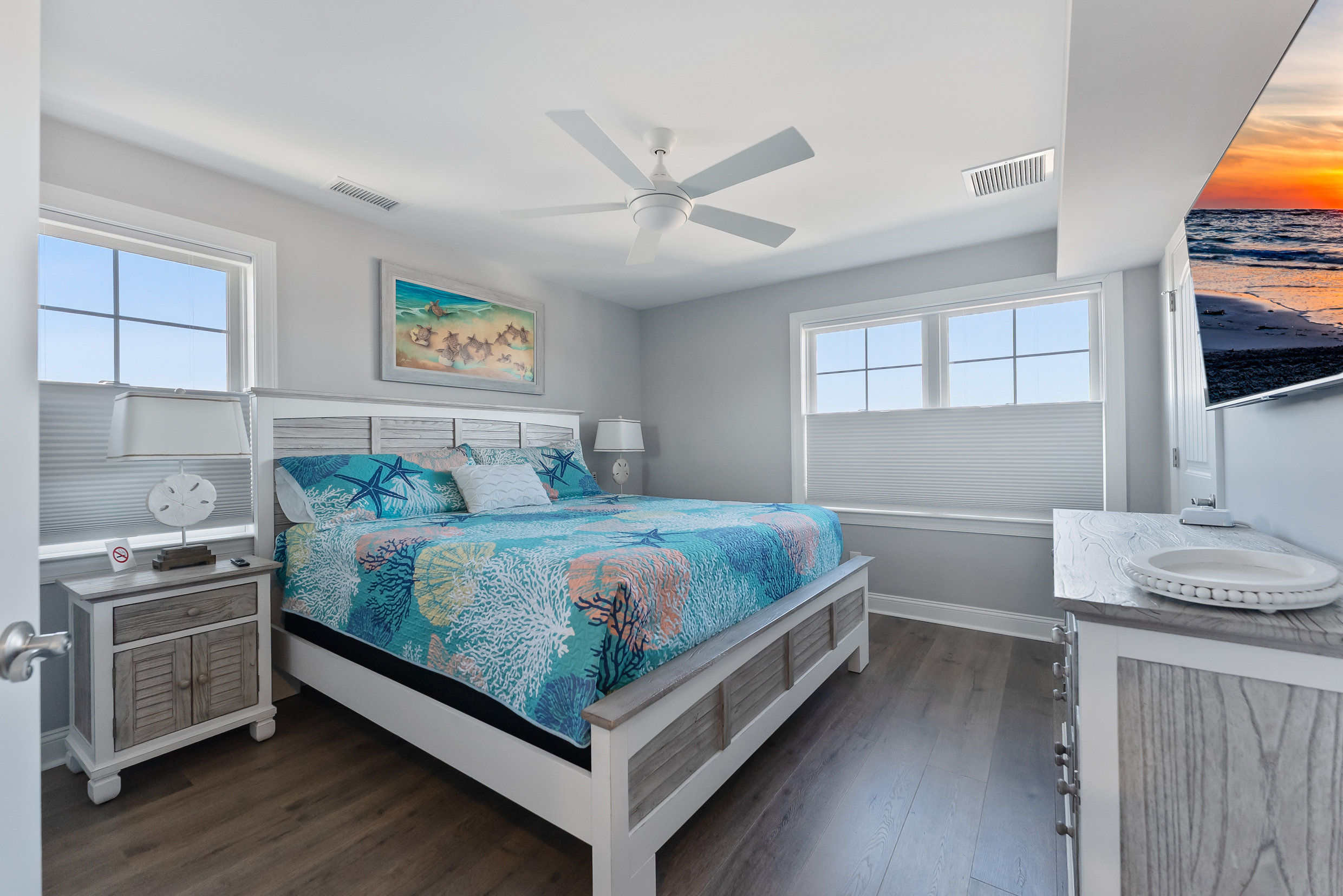 Bedroom with Large TV