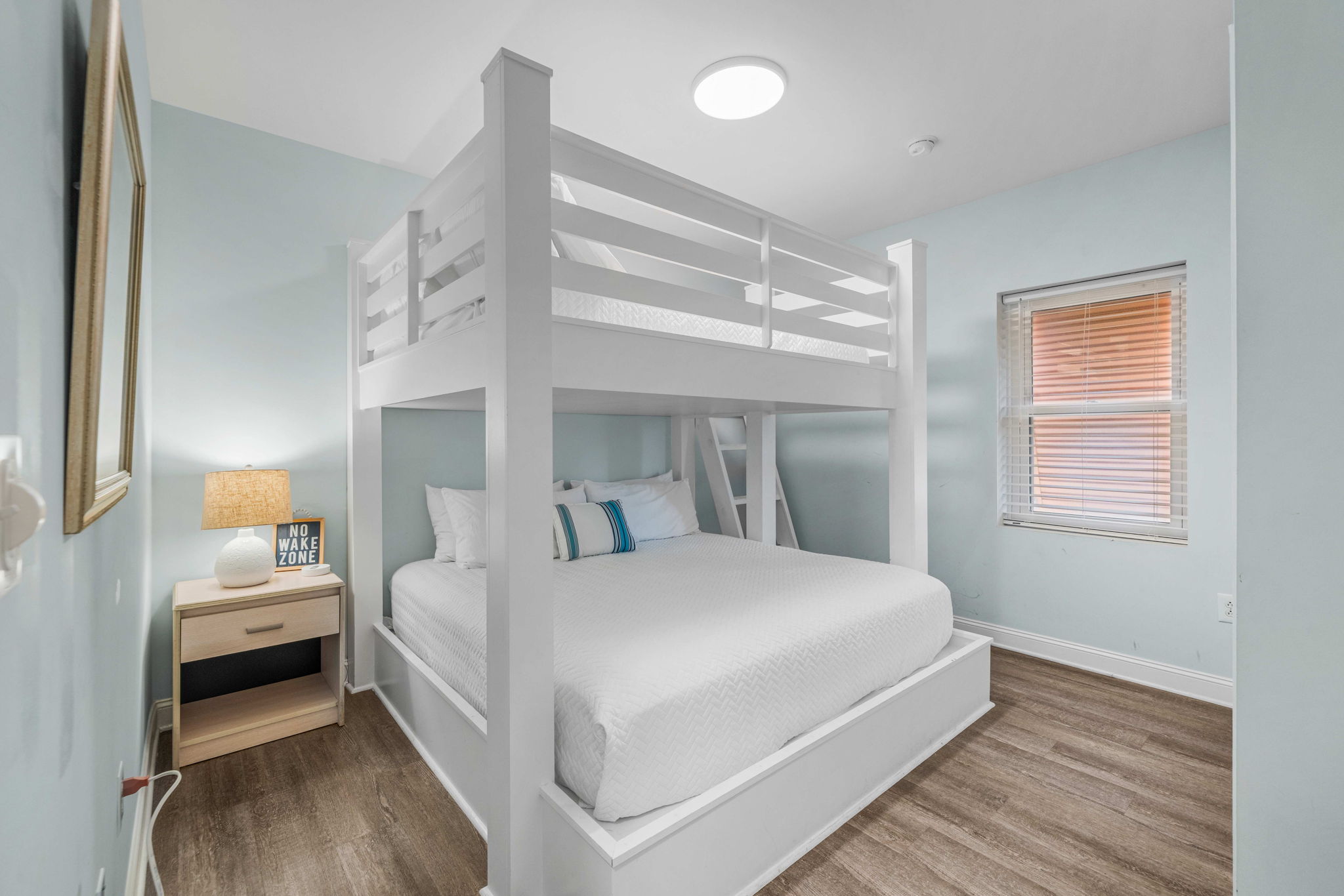 Bedroom 3: Bunk room, queen over king, shares jack n jill bath | Sand Dollar | 102 Oceanview | 1116 Ocean Blvd, Isle of Palms, SC | IOP Escapes
