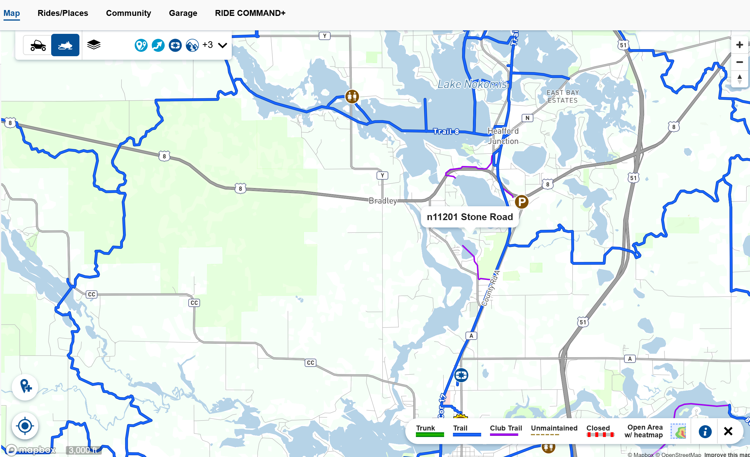 Snowmobile Trail Map
