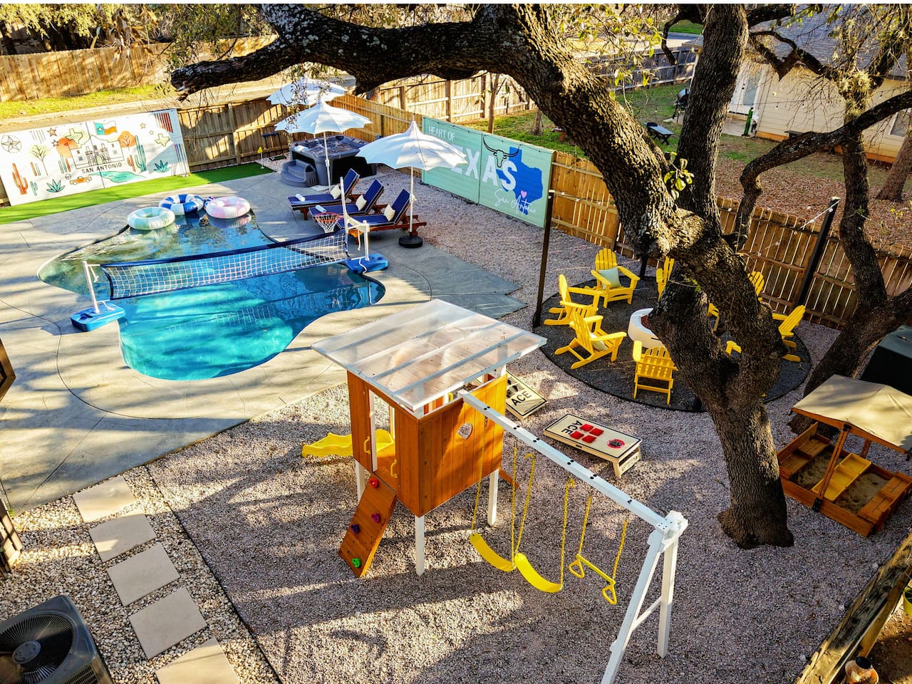 Your ultimate backyard playground ️  
From cannonballs to cornhole, pool hoops to playsets—this is where fun never takes a break.