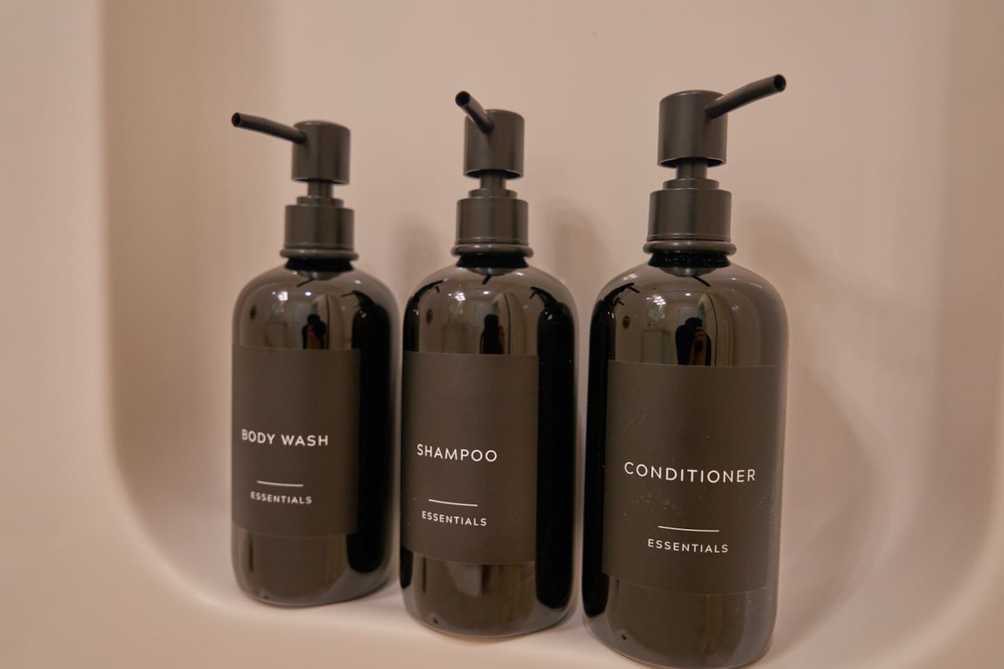 Shampoo, Conditioner, and Body Wash Included