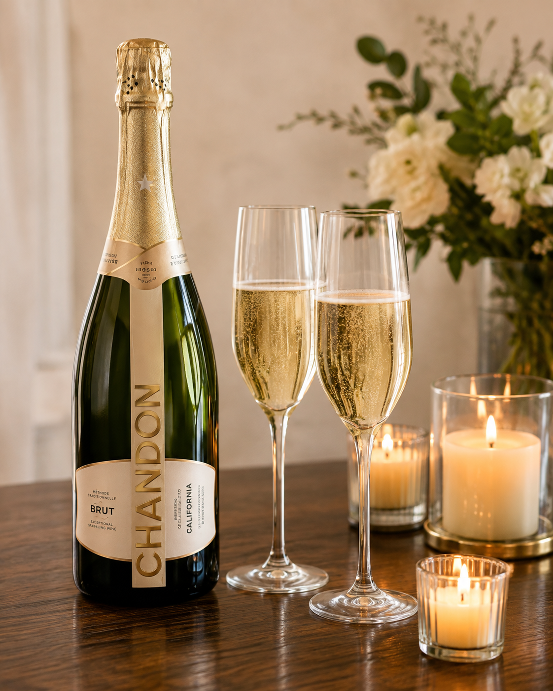 Champagne with glasses