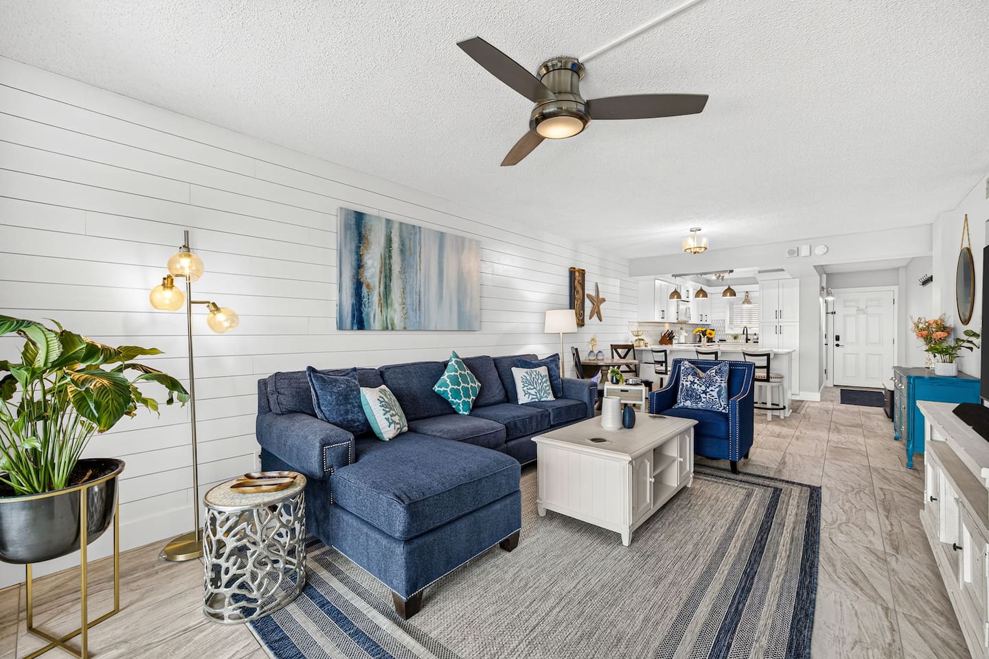 Enjoy Gulf views from spacious living room