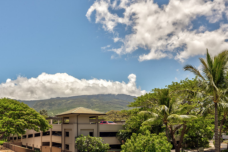 A view of the West Maui mountains from the lanai
