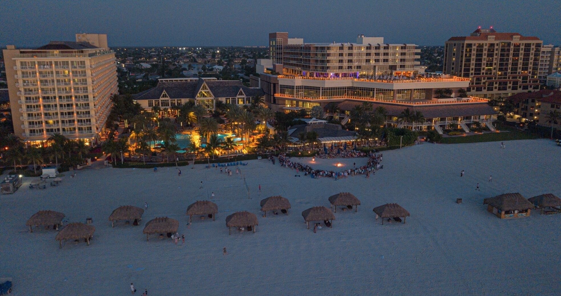 Fire Show at Quinn’s on the beach, which you can walk to from the condo, 1 mile.