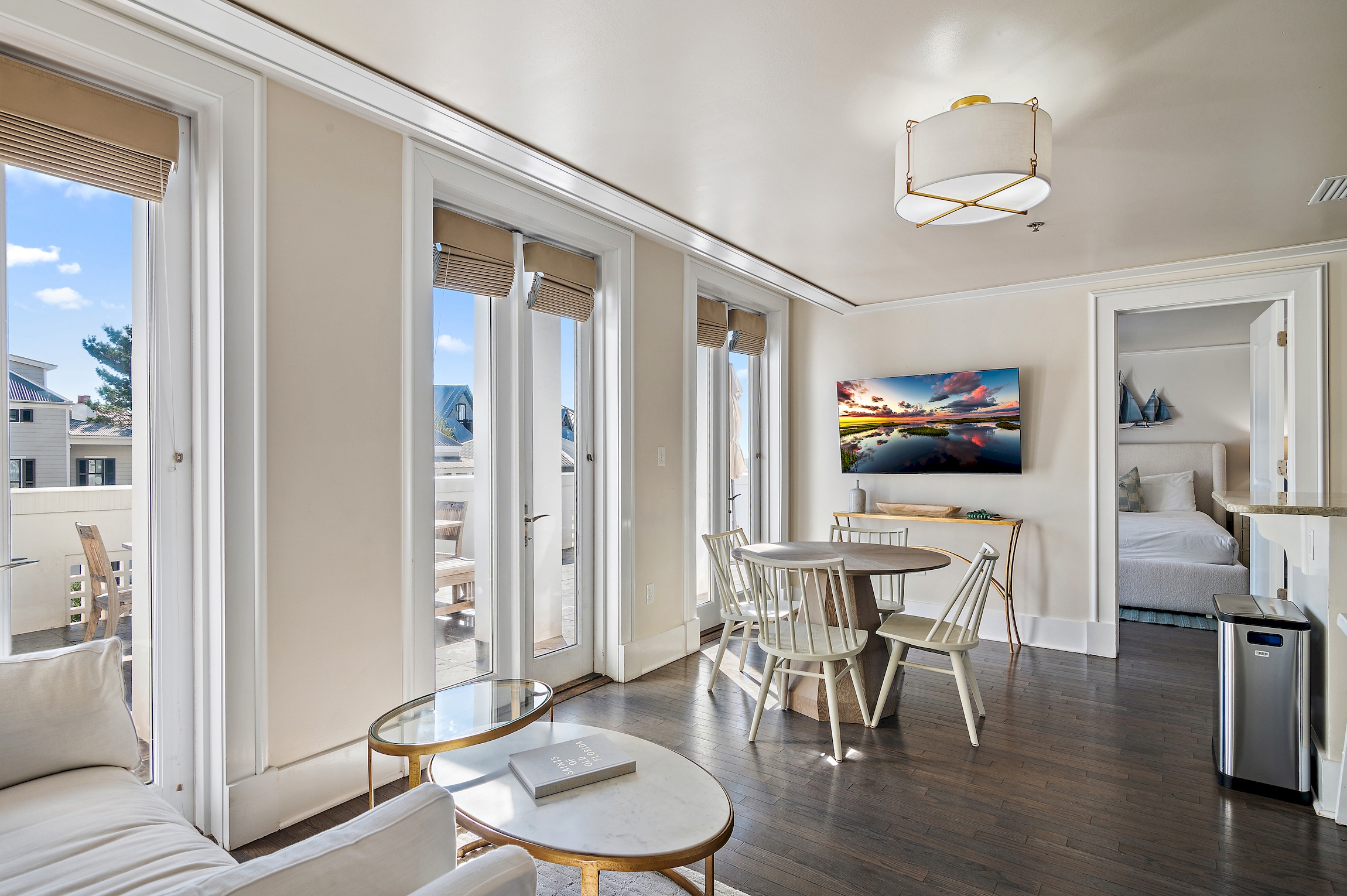 Refreshed dining space comfortably seats 4.