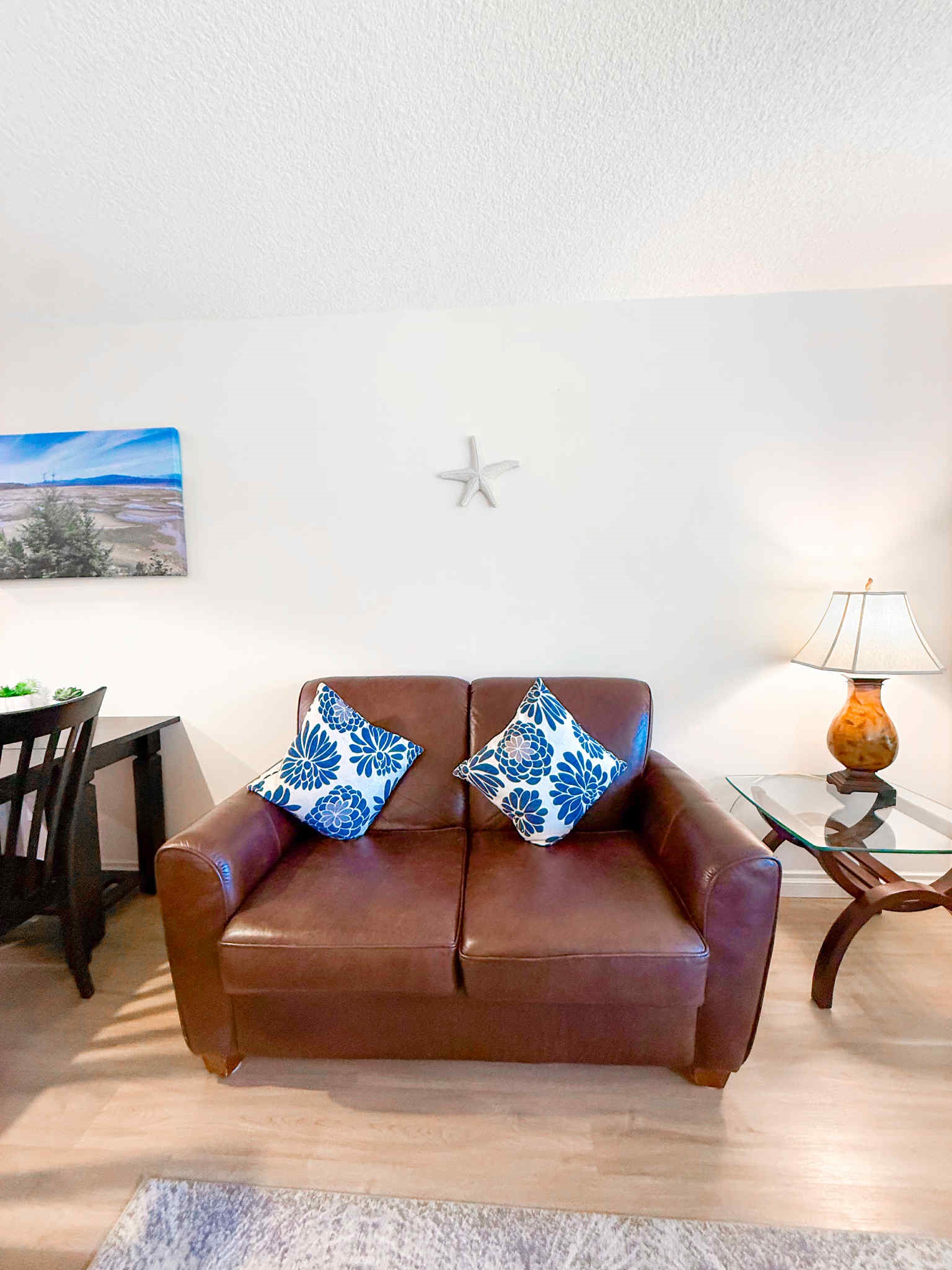 Unit A  - another livivng room view.