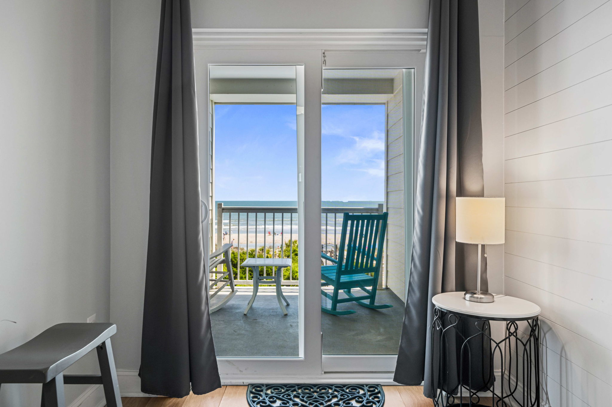 Bedroom 1: Primary king suite | Sea Gull | 201 Oceanview | 1116 Ocean Blvd, Isle of Palms, SC | IOP Escapes