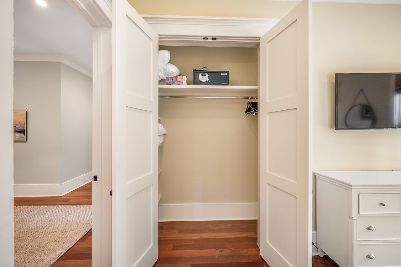 Bedroom 5:  King Bed + Ensuite + TV Shore Thing | 4001 Palm Blvd | Isle of Palms, SC | IOP Escapes