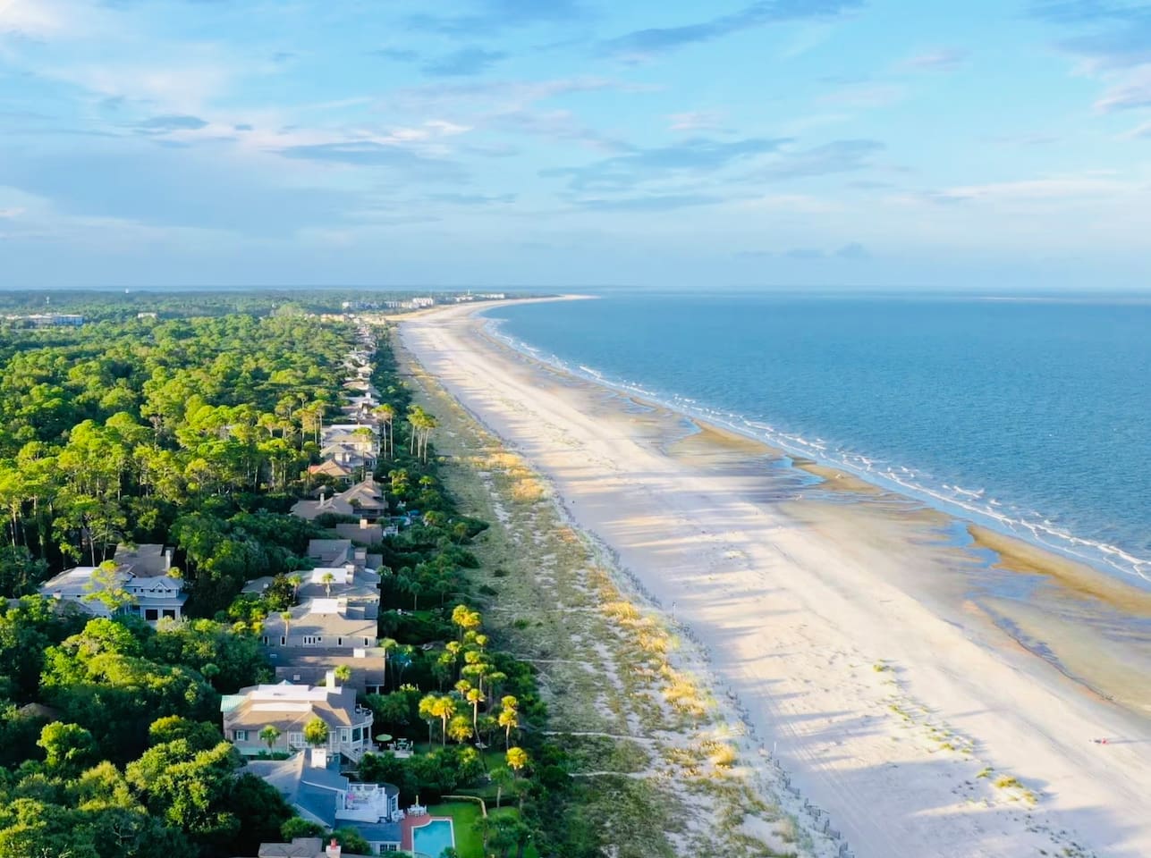 Hilton Head Island's beaches from above
