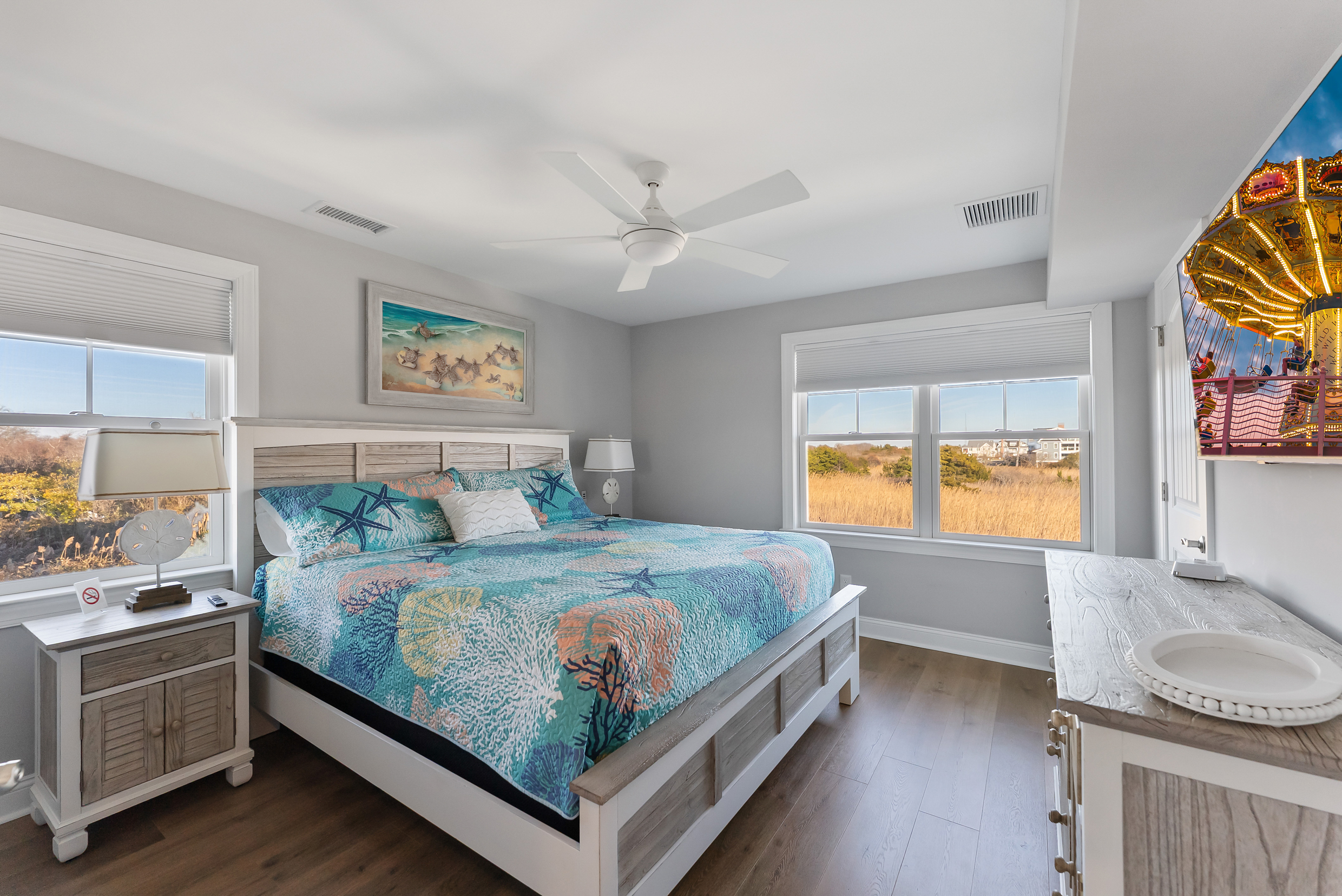 Bedroom with Large TV