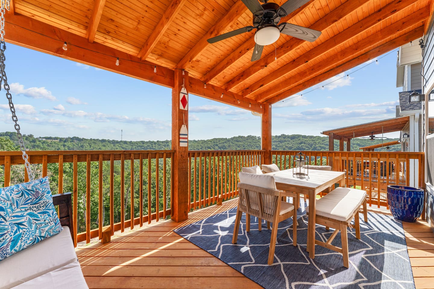 Morning coffee tastes better with peaceful Ozark views and fresh mountain air