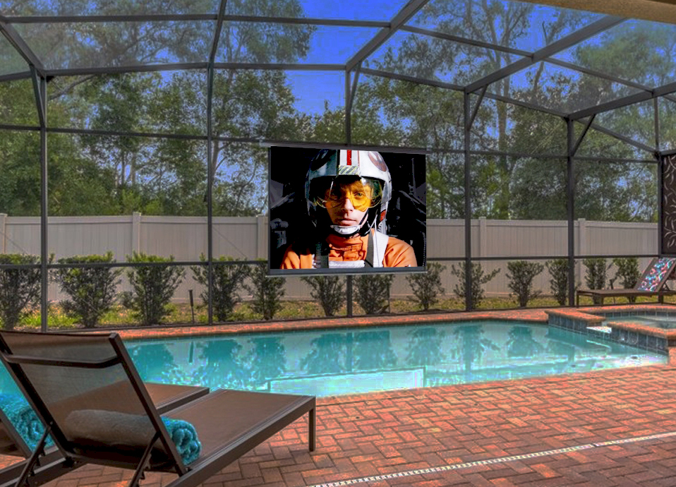Watch Movies And TV On The Poolside Theater