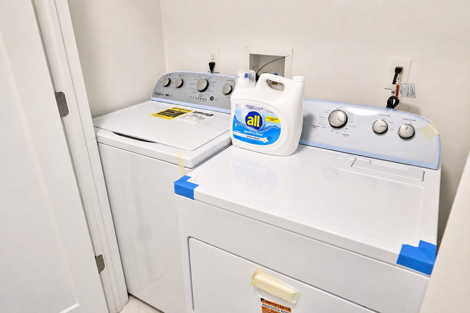 Full-size washer and dryer