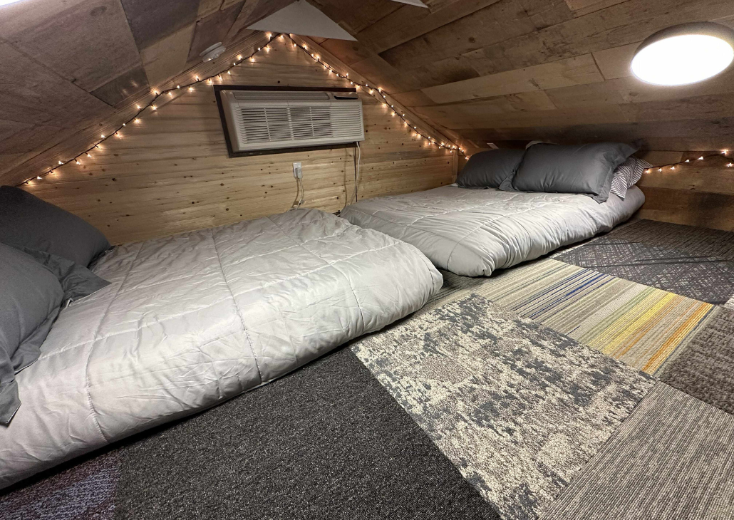 Another view of the futon mattresses.