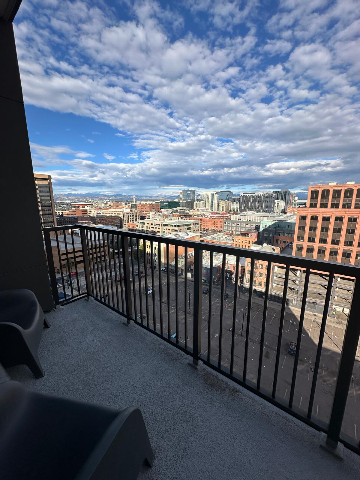 Patio with City and Mountain Views