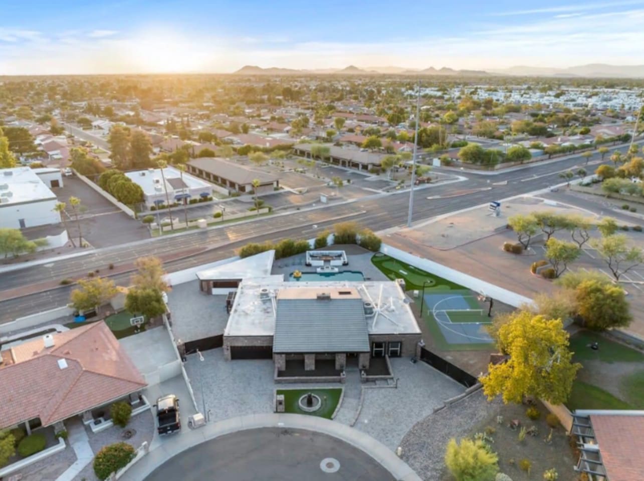 Aerial view during the day