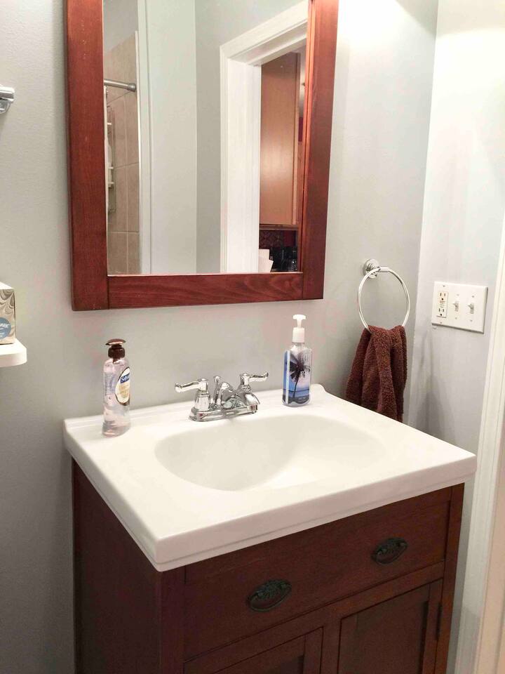 Second Bathroom with Tub/Shower, toilet, and sink