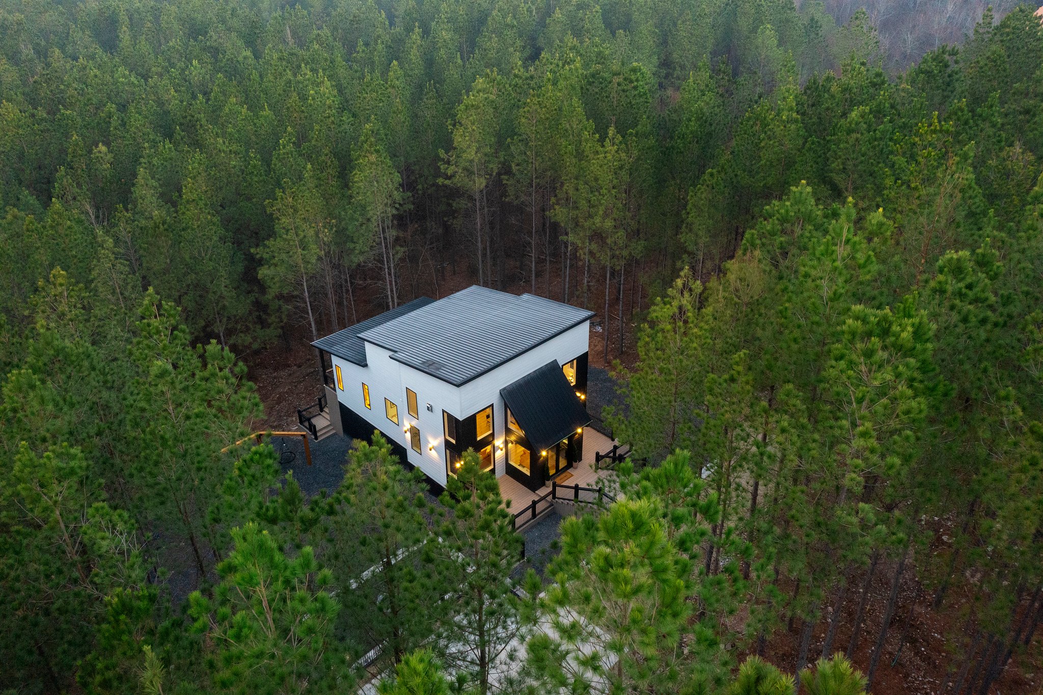 Elevated privacy surrounded by miles of peaceful pine forest.