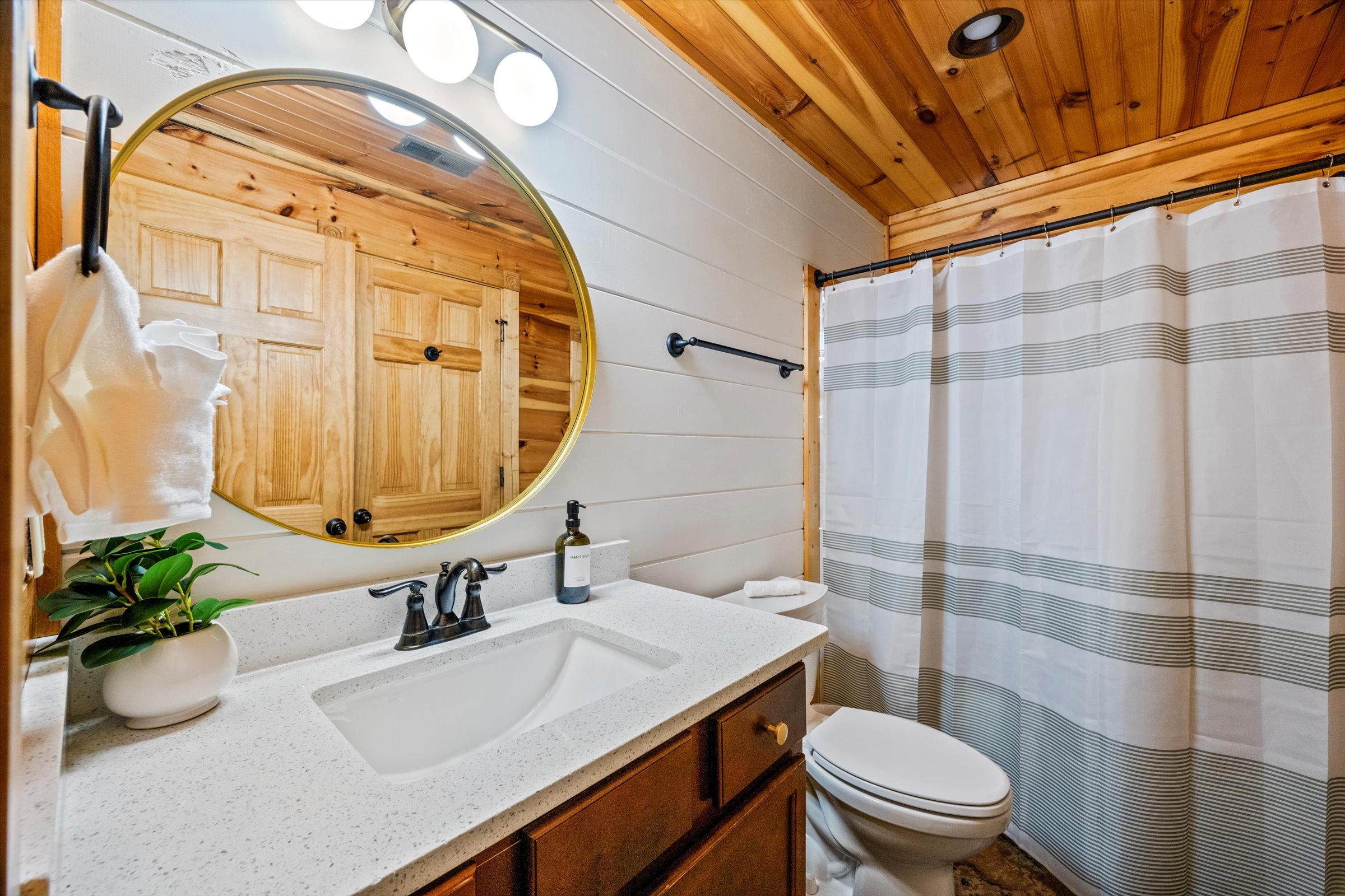 Bedroom 3 has a private bathroom with tub/shower