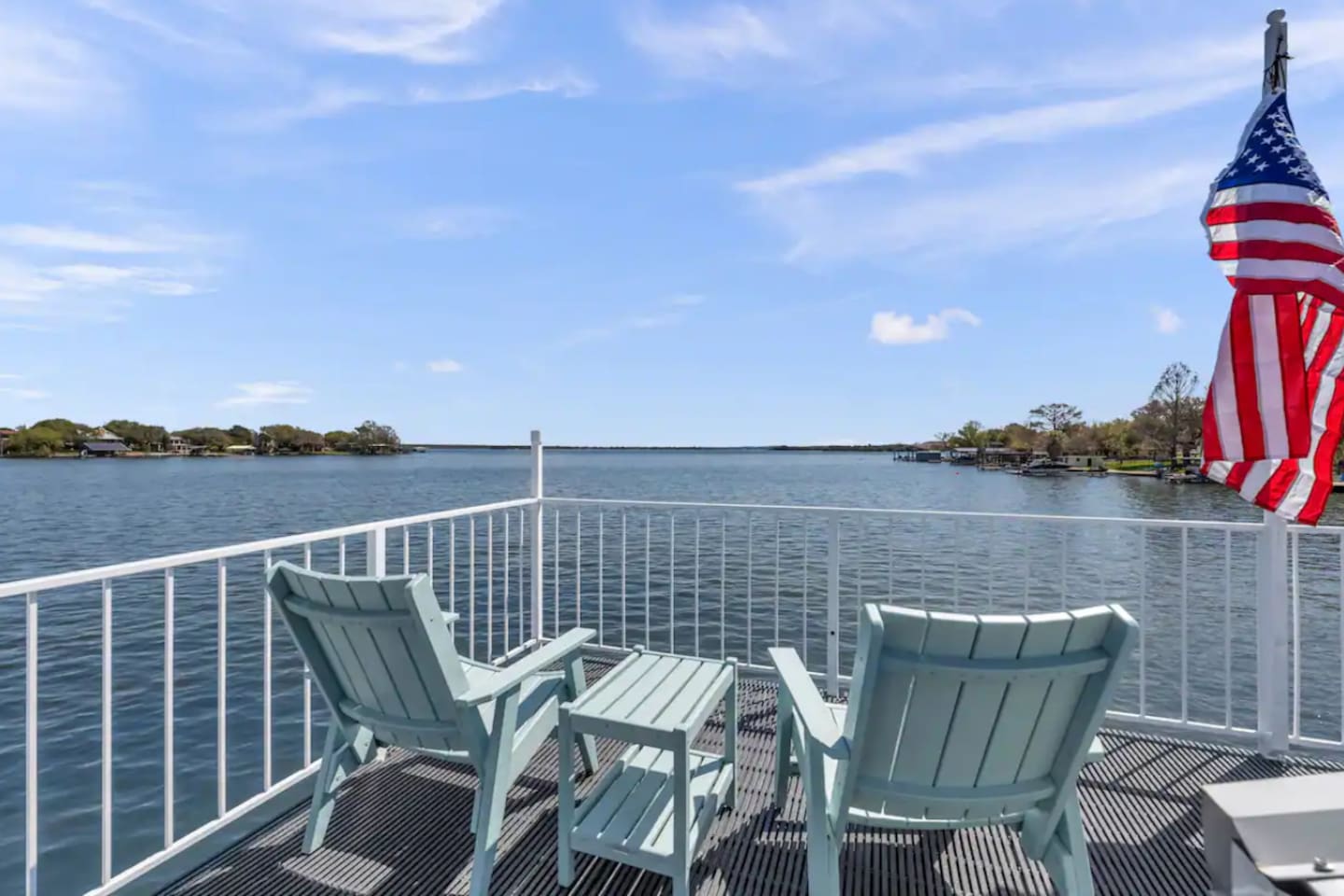 View from roof of boat dock