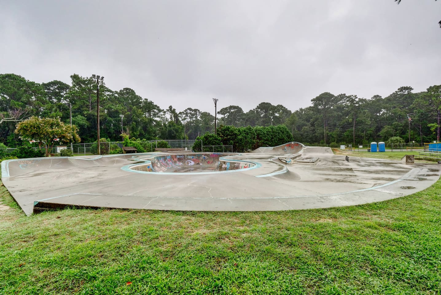 Skate park nearby