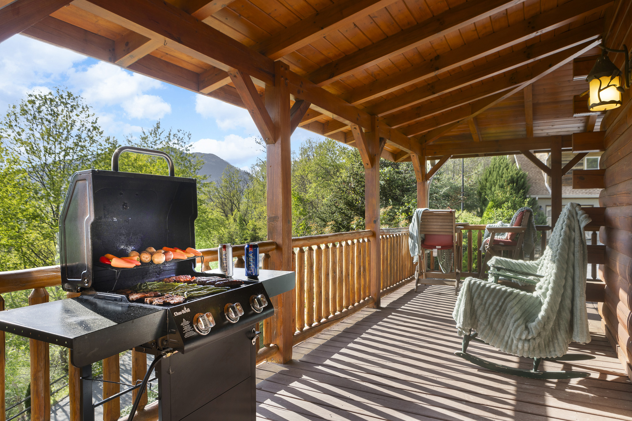Deck with Grill: Sizzle up a feast while enjoying mountain views from your private deck!